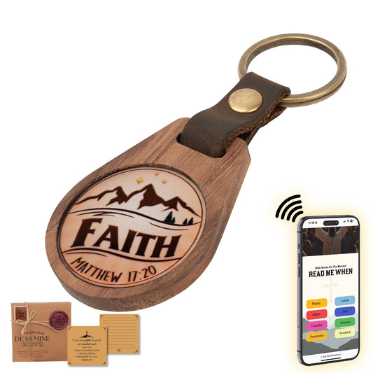 Wooden Keychain: Faith
