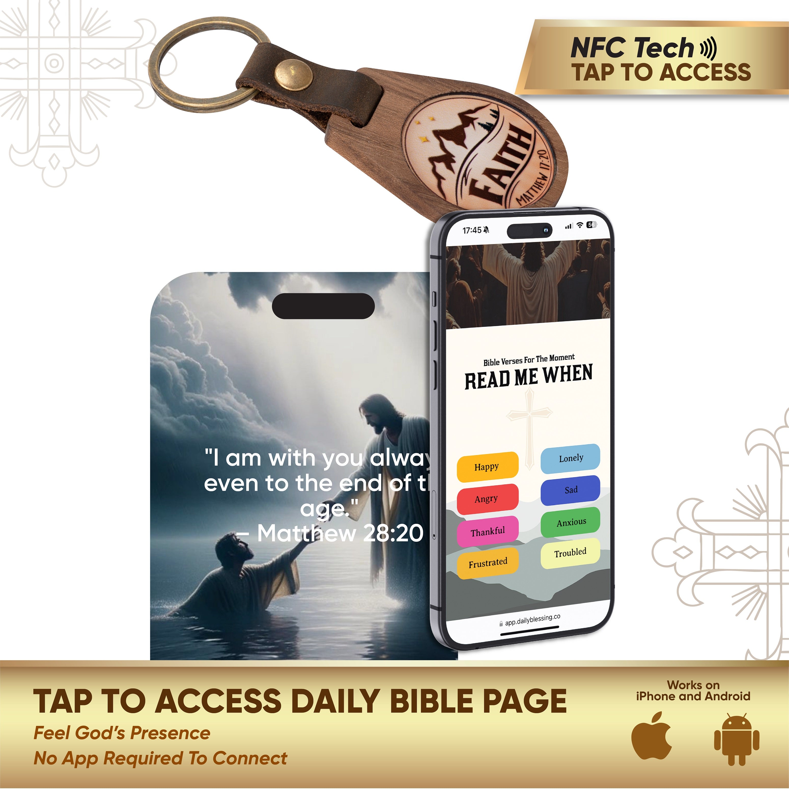 Wooden Keychain: Faith
