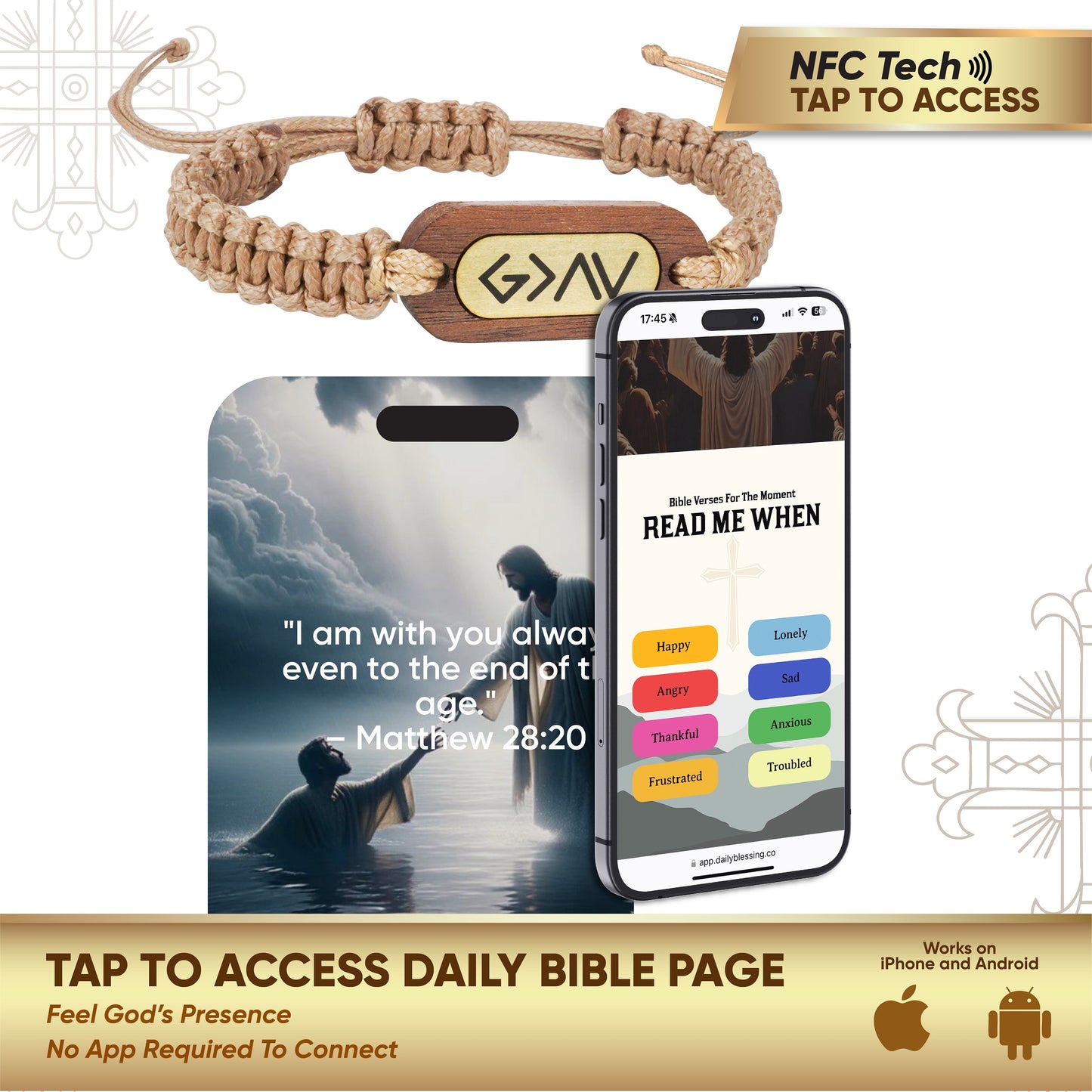 Bible Verse Bracelet: God is Greater