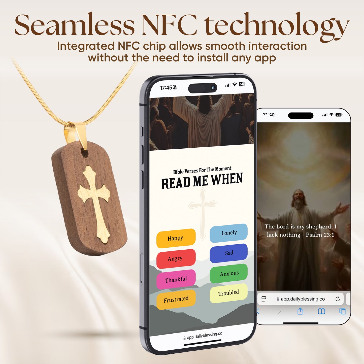 NFC Bible Verse Necklace