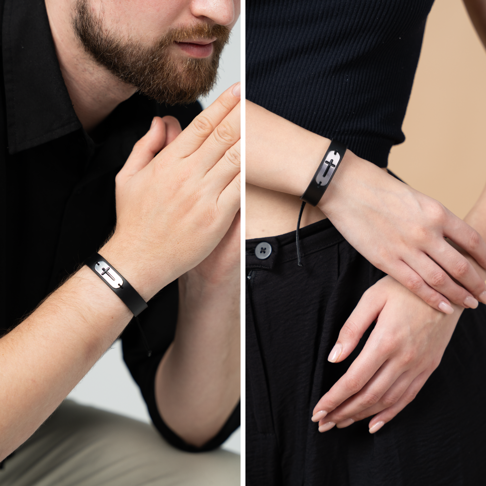 Bible Verse Bracelet: Black