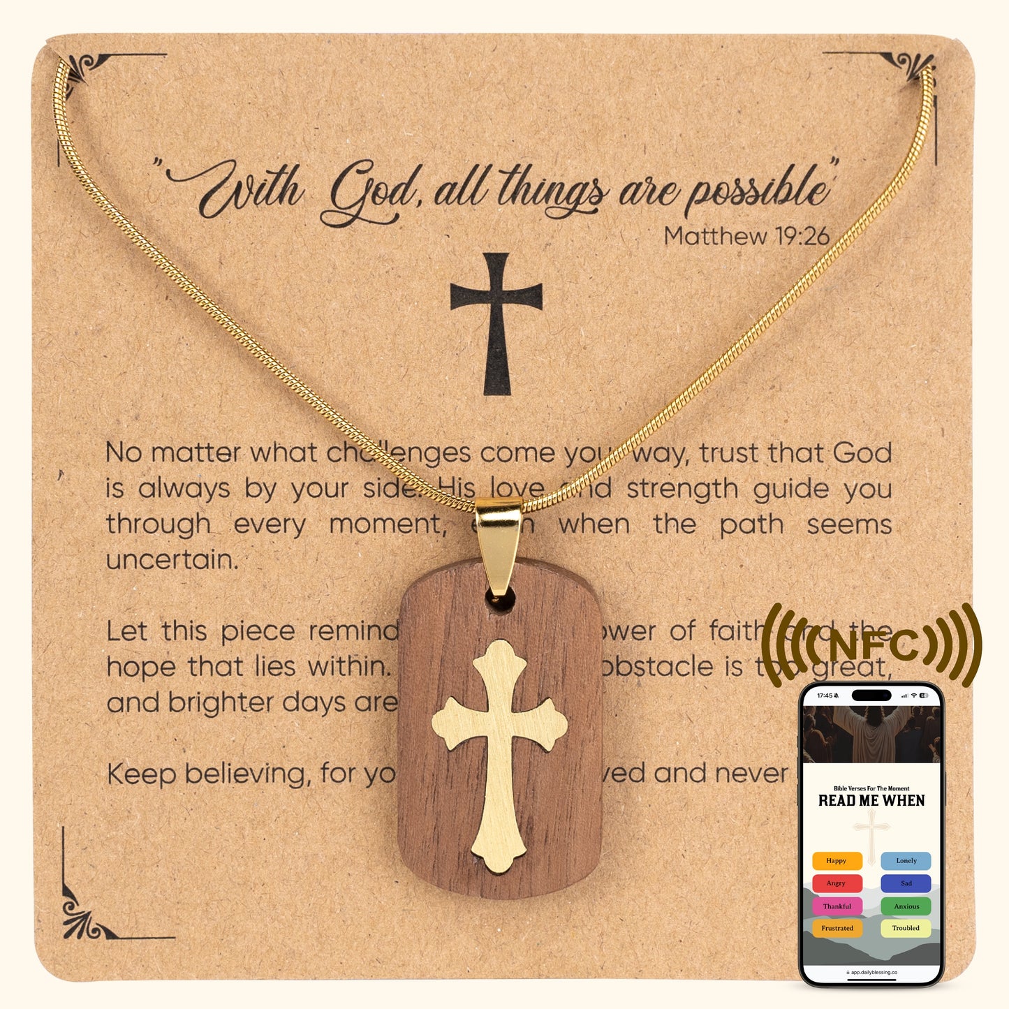 NFC Bible Verse Necklace