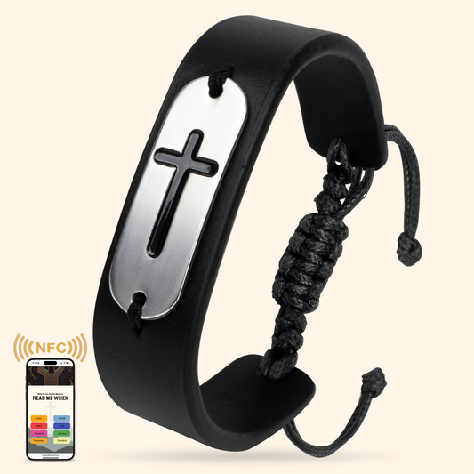 Bible Verse Bracelet: Black