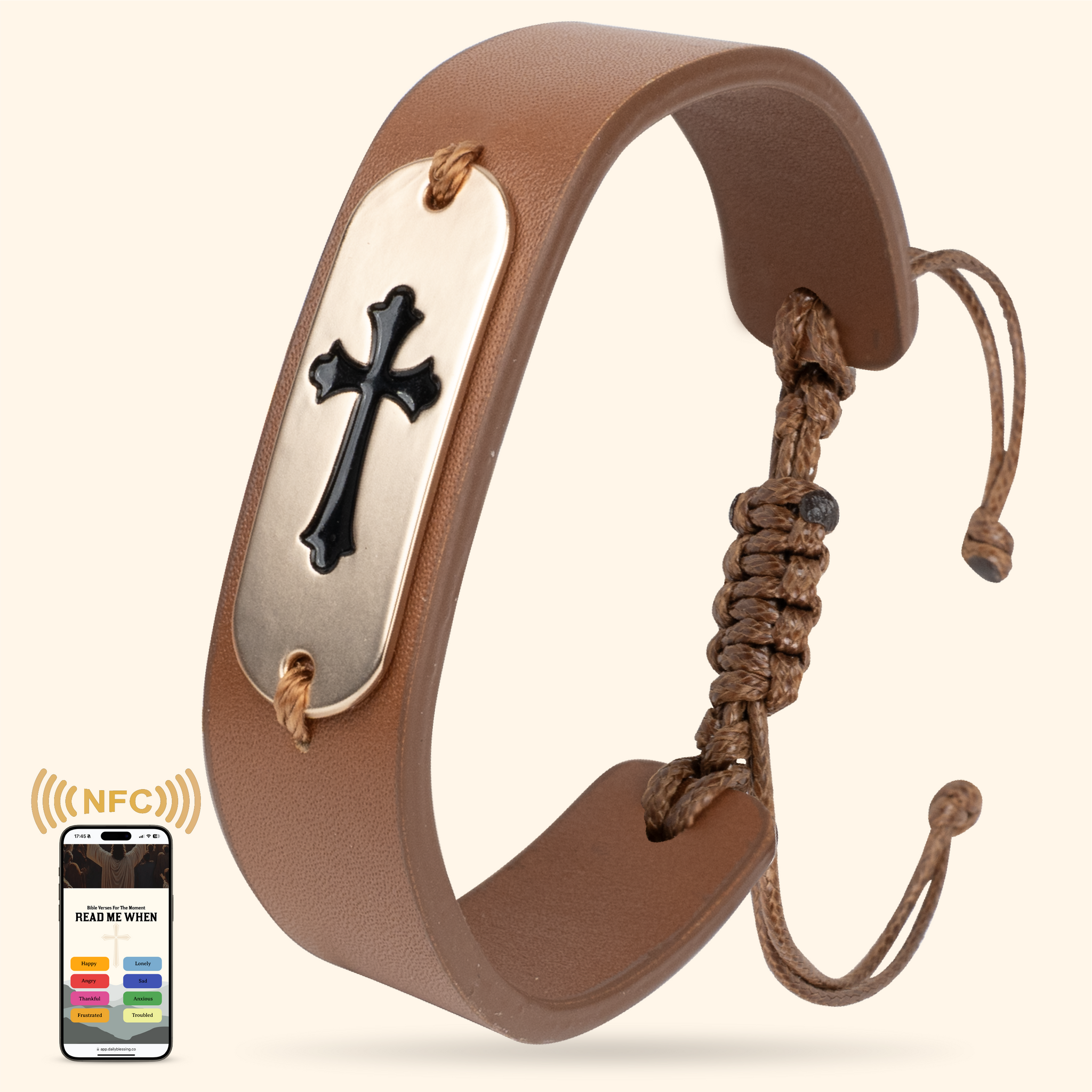Bible Verse Bracelet: Brown