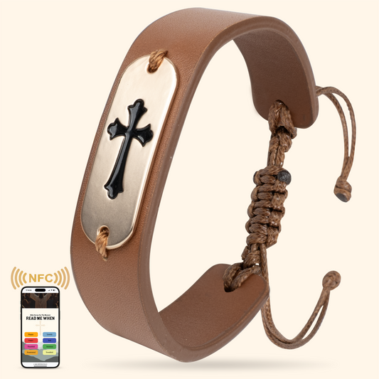 Bible Verse Bracelet: Brown