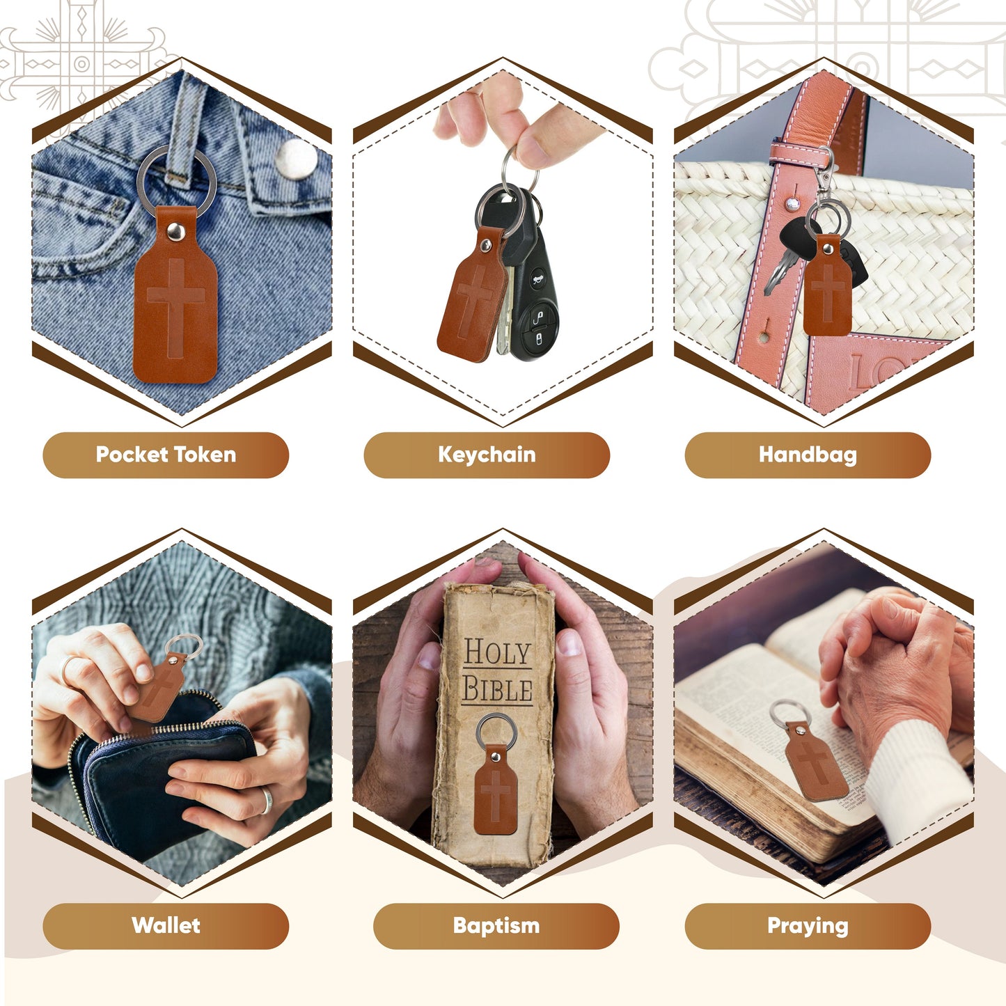 NFC Bible Verse Keychain: Black