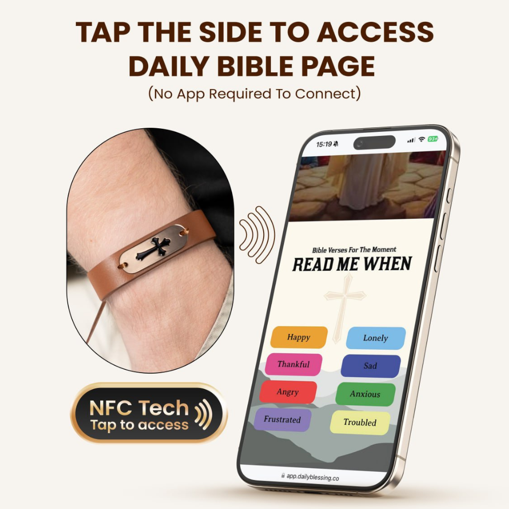 Bible Verse Bracelet: Brown