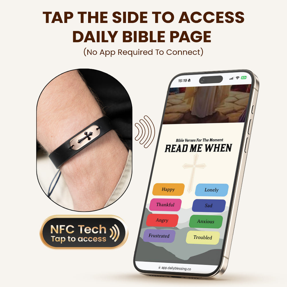 Bible Verse Bracelet: Shiny Matt Gold