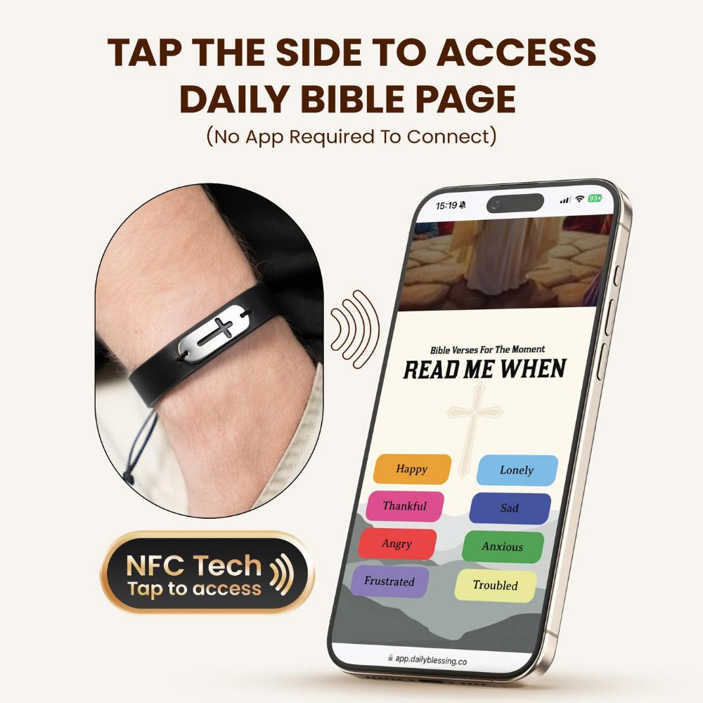 Bible Verse Bracelet: Black