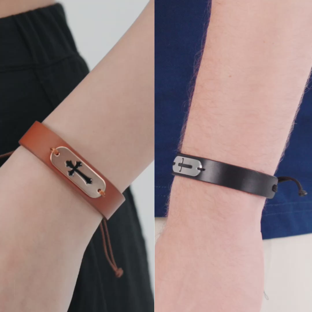 NFC Leather Bible Verse Bracelets
