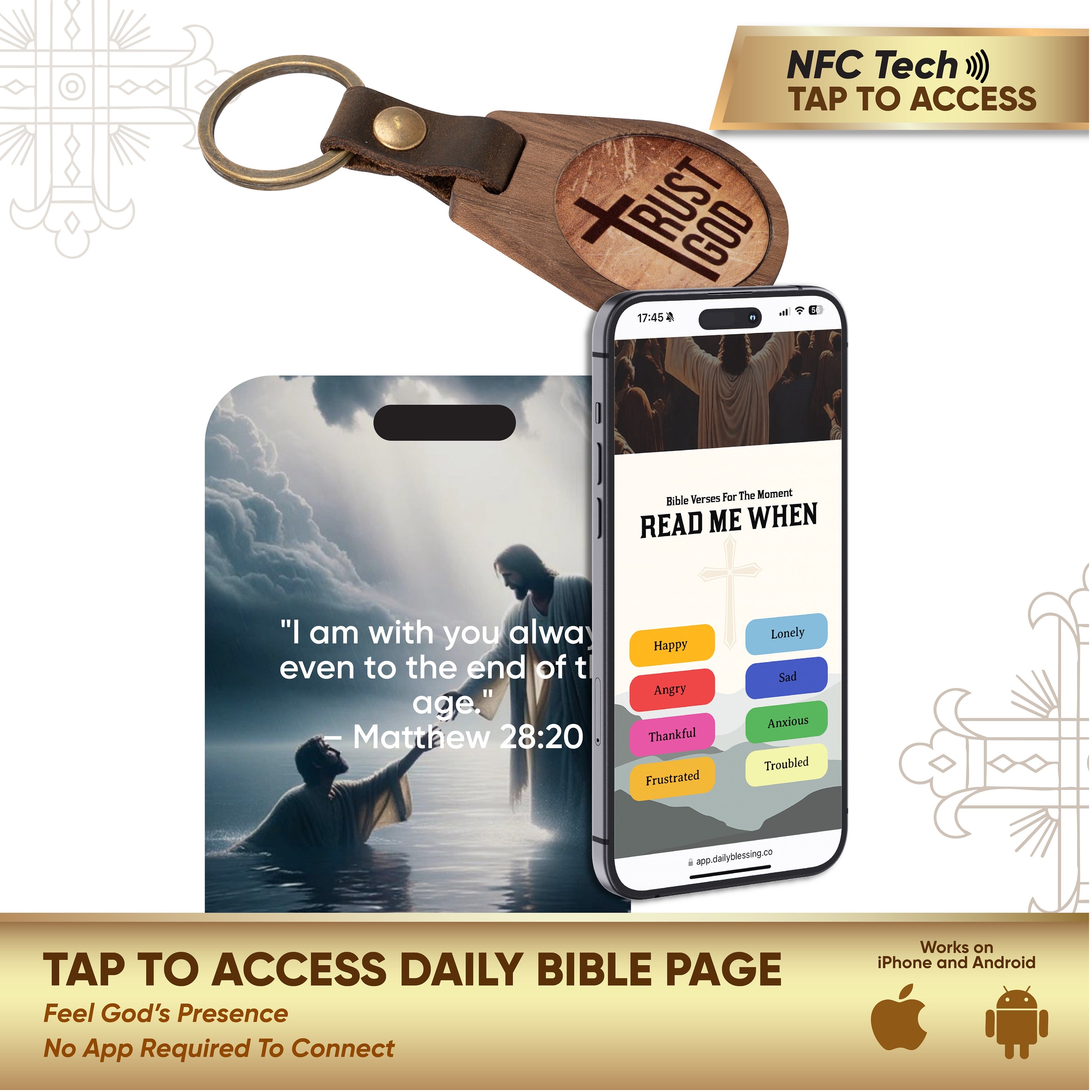 Wooden Keychain: Trust God