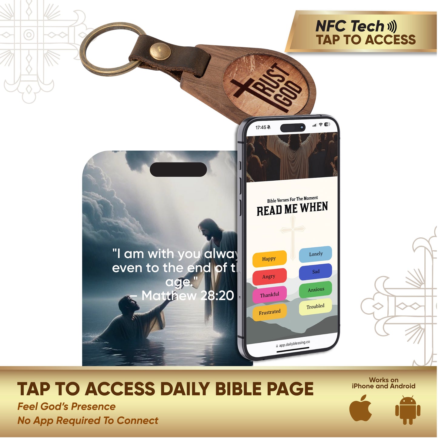 Wooden Keychain: Trust God